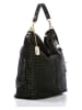 Anna Morellini Skórzany shopper bag "Caroline" w kolorze czarnym - 42 x 38 x 17 cm