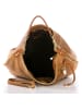 Anna Morellini Leren shopper "Caroline" lichtbruin - (B)42 x (H)38 x (D)17 cm