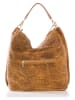 Anna Morellini Leren shopper "Caroline" lichtbruin - (B)42 x (H)38 x (D)17 cm