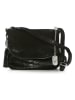 Anna Morellini Leder-Umhängetasche "Elena" in Schwarz - (B)28 x (H)20 x (T)8 cm