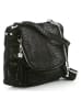 Anna Morellini Leder-Umhängetasche "Elena" in Schwarz - (B)28 x (H)20 x (T)8 cm