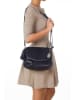 Anna Morellini Leder-Umhängetasche "Elena" in Dunkelblau - (B)28 x (H)20 x (T)8 cm