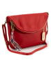 Anna Morellini Leder-Umhängetasche "Alice" in Rot - (B)22 x (H)18 x (T)2 cm