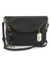 Anna Morellini Leren schoudertas "Alice" zwart - (B)22 x (H)18 x (D)2 cm