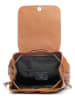 Anna Morellini Leder-Rucksack "Claire" in Hellbraun - (B)29 x (H)32 x (T)12 cm