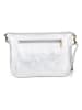 Anna Morellini Leder-Umhängetasche "Beverly" in Silber - (B)22 x (H)18 x (T)2 cm
