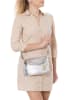 Anna Morellini Leder-Umhängetasche "Beverly" in Silber - (B)22 x (H)18 x (T)2 cm