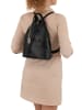 Anna Morellini Leren rugzak "Renata" zwart - (B)24,5 x (H)30 x (D)7 cm