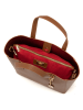 Anna Morellini Leren handtas "Battista" lichtbruin - (B)29 x (H)14 x (D)14 cm