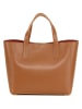 Anna Morellini Leren handtas "Battista" lichtbruin - (B)29 x (H)14 x (D)14 cm