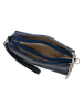 Anna Morellini Leren clutch "Idalia" donkerblauw - (B)24 x (H)16 x (D)9 cm