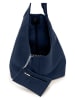 Anna Morellini Skórzany shopper bag "Tarquinia" w kolorze granatowym - 32 x 32 x 16 cm