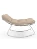 Inkazen 2-delige set: tuinschommelstoelen crème/wit - (B)64 x (H)73 x (D)108 cm