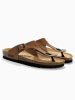 BACKSUN Leren teenslippers "Singapore" camel