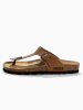 BACKSUN Leren teenslippers "Singapore" camel