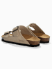 BACKSUN Leder-Pantoletten "Bali" in Beige