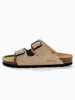BACKSUN Leren slippers "Bali" beige