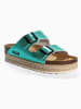 BACKSUN Leder-Pantoletten "Gwana" in Mint