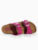 BACKSUN Leren slippers "Gwana" roze