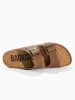 BACKSUN Leren slippers "Bali" camel