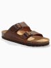 BACKSUN Leren slippers "Bali" bruin