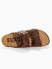 BACKSUN Leder-Pantoletten "Bali" in Braun