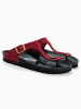 BACKSUN Leren teenslippers "Singapore" bordeaux
