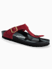 BACKSUN Leren teenslippers "Singapore" bordeaux