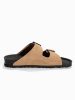 BACKSUN Leder-Pantoletten "Bali" in Beige
