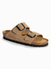 BACKSUN Leren slippers "Bali" beige