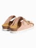 BACKSUN Leder-Pantoletten "Bali" in Rosa