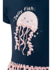 happy girls by Eisend Jurk donkerblauw/lichtroze