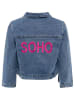 Zwillingsherz Jeansjacke "Embroidery" in Blau