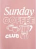 Zwillingsherz Bluza "Sunday Coffee Club" w kolorze jasnoróżowym