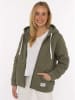 Zwillingsherz Sweatjacke "Endless Love" in Khaki
