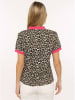 Zwillingsherz Poloshirt "Leo" in Beige/ Hellbraun/ Pink