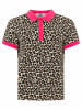 Zwillingsherz Poloshirt "Leo" in Beige/ Hellbraun/ Pink