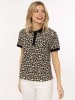 Zwillingsherz Poloshirt "Leo" in Hellbraun/ Beige/ Schwarz