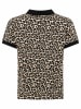 Zwillingsherz Poloshirt "Leo" in Hellbraun/ Beige/ Schwarz