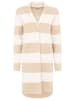 Zwillingsherz Vest "Jessi Blockstreifen" beige/wit