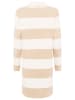 Zwillingsherz Cardigan "Jessi Blockstreifen" in Beige/ Weiß