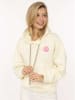 Zwillingsherz Hoodie "Good Vibes Only Patch" crème