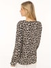Zwillingsherz Bluse "Classic Leo" in Beige/ Hellbraun/ Schwarz