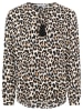 Zwillingsherz Bluse "Classic Leo" in Beige/ Hellbraun/ Schwarz