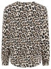 Zwillingsherz Bluse "Classic Leo" in Beige/ Hellbraun/ Schwarz