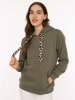Zwillingsherz Hoodie "Strong Soul" in Khaki