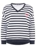 Zwillingsherz Sweatshirt "Streifen ZH" donkerblauw/wit
