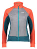 Jack Wolfskin Fleecejacke "Sky Peak" in Orange/ Türkis/ Grau