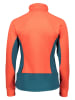 Jack Wolfskin Fleecejacke "Sky Peak" in Orange/ Türkis/ Grau