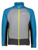 Jack Wolfskin Kurtka polarowa "Sky Peak" w kolorze niebiesko-czarno-szarym